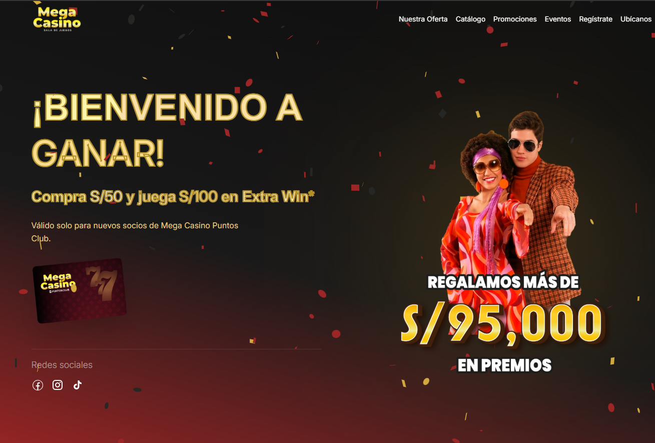 Landing Page Megacasino